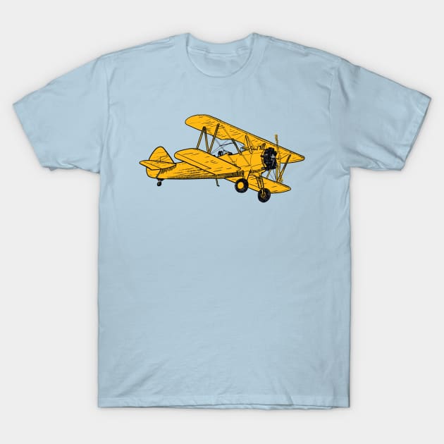 Orange biplane T-Shirt by StefanAlfonso